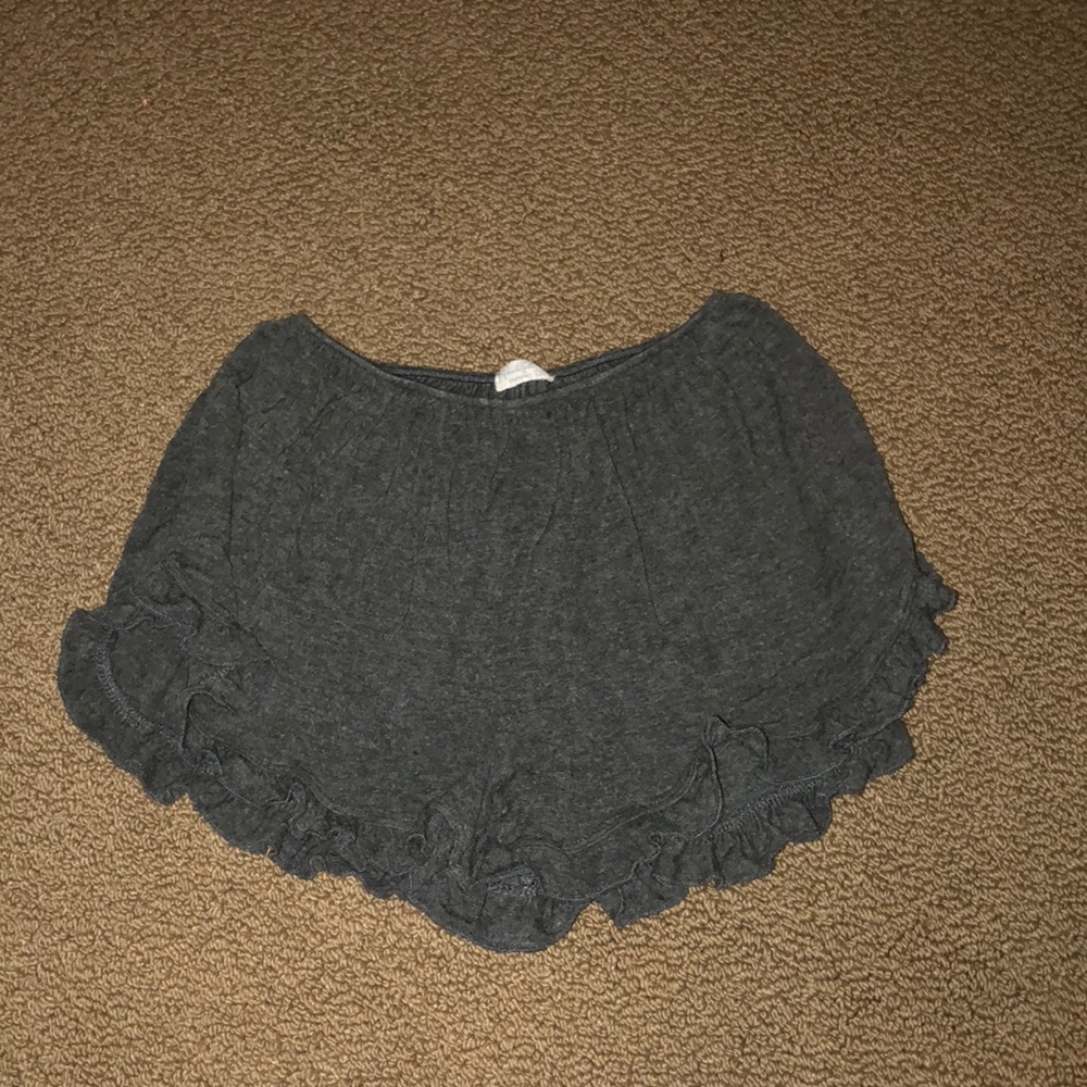 brandy melville gray flowy shorts